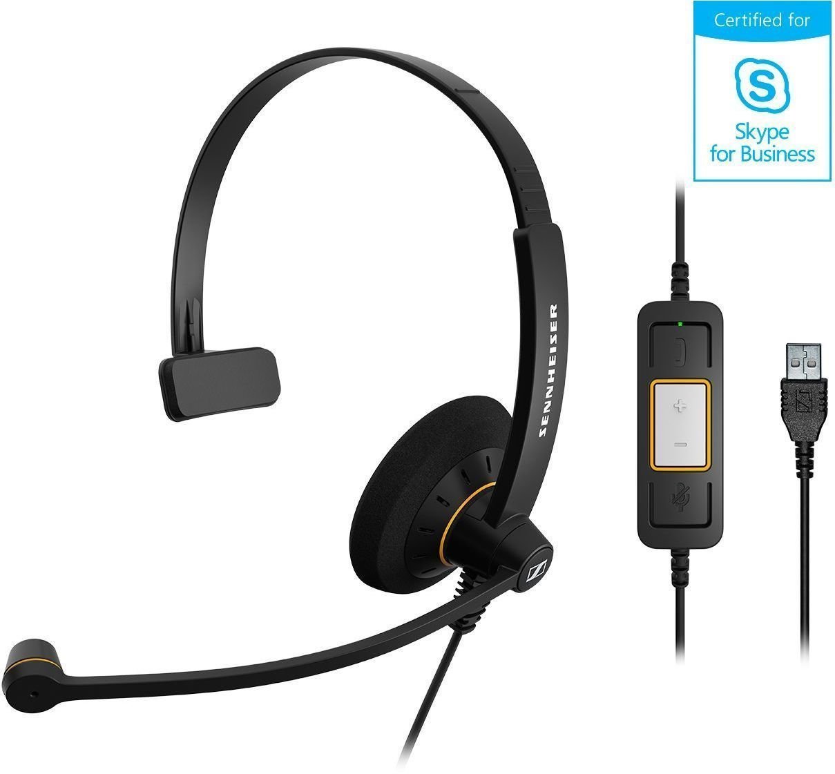 Kancelárske slúchadlá Sennheiser Impact SC 30 USB ML Čierna