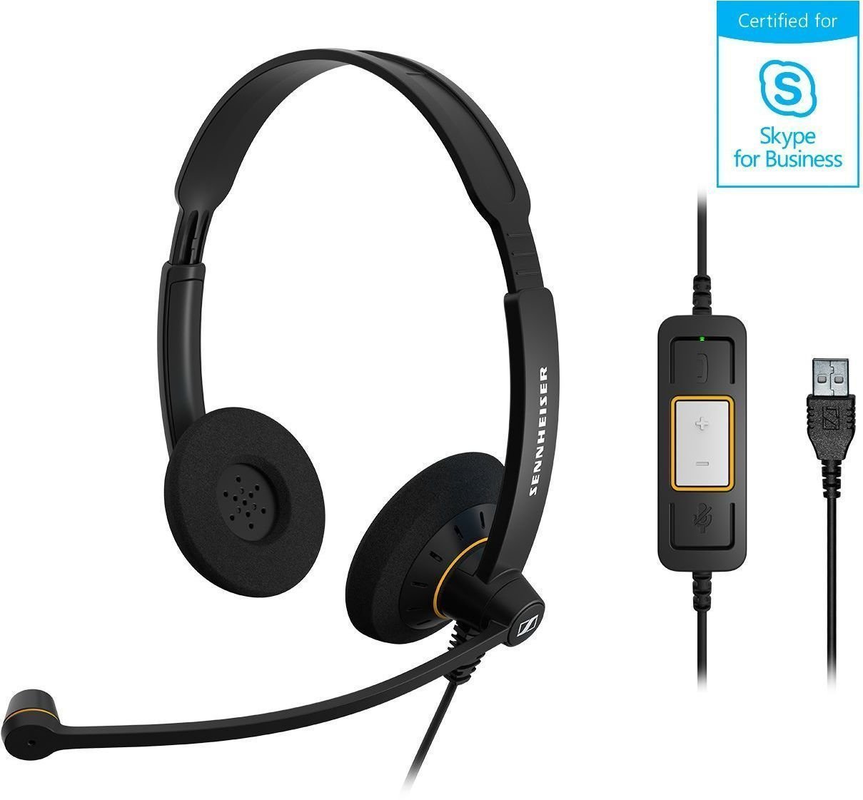 Kancelářské sluchátka Sennheiser Impact SC 60 USB ML Černá