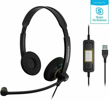 Irodai fejhallgatók Sennheiser Impact SC 60 USB ML Fekete - 1