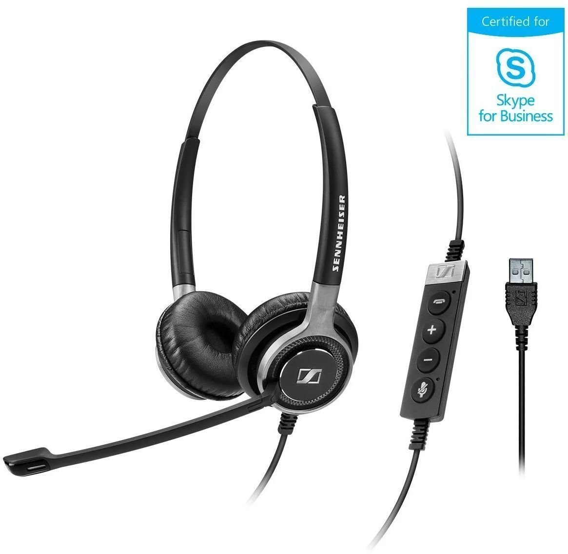 Headset voor kantoor Sennheiser SC 660 USB ML Zwart