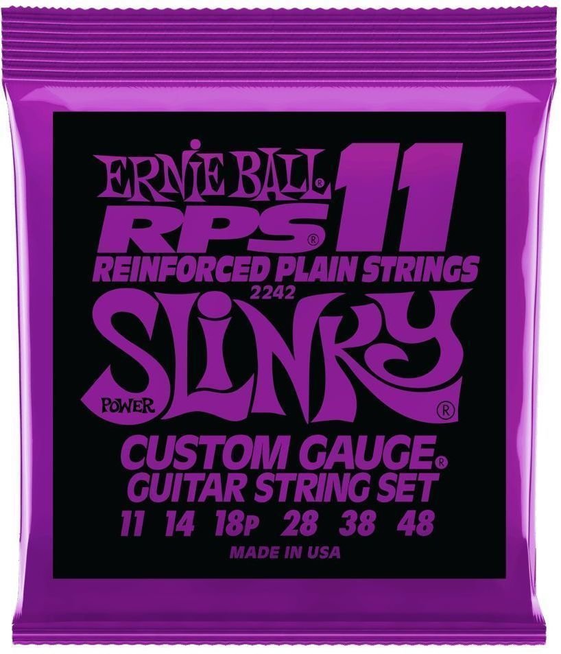 Cordas para guitarra elétrica Mi Ernie Ball 2242 RPS 11 Slinky