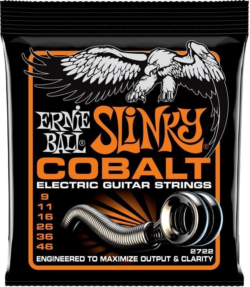 Cordes pour guitares électriques Ernie Ball 2722 Slinky Cobalt