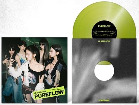 Vinyl Record Le Sserafim - 2nd Studio Album 'Pureflow' Pt.1 (Indie Exclusive) (Electric Yellow Glitter ver.) (LP) - 1