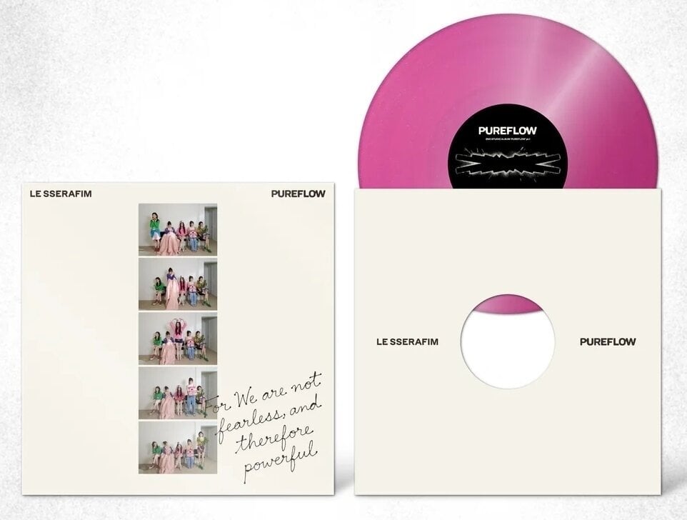 Vinyl Record Le Sserafim - 2nd Studio Album 'Pureflow' Pt.1 (Indie Exclusive) (Hot Pink Glitter ver.) (LP)