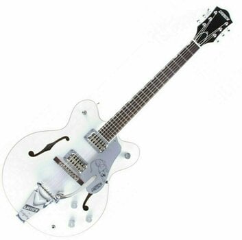 Halvakustisk gitarr Gretsch G6137TCB Panther White - 1