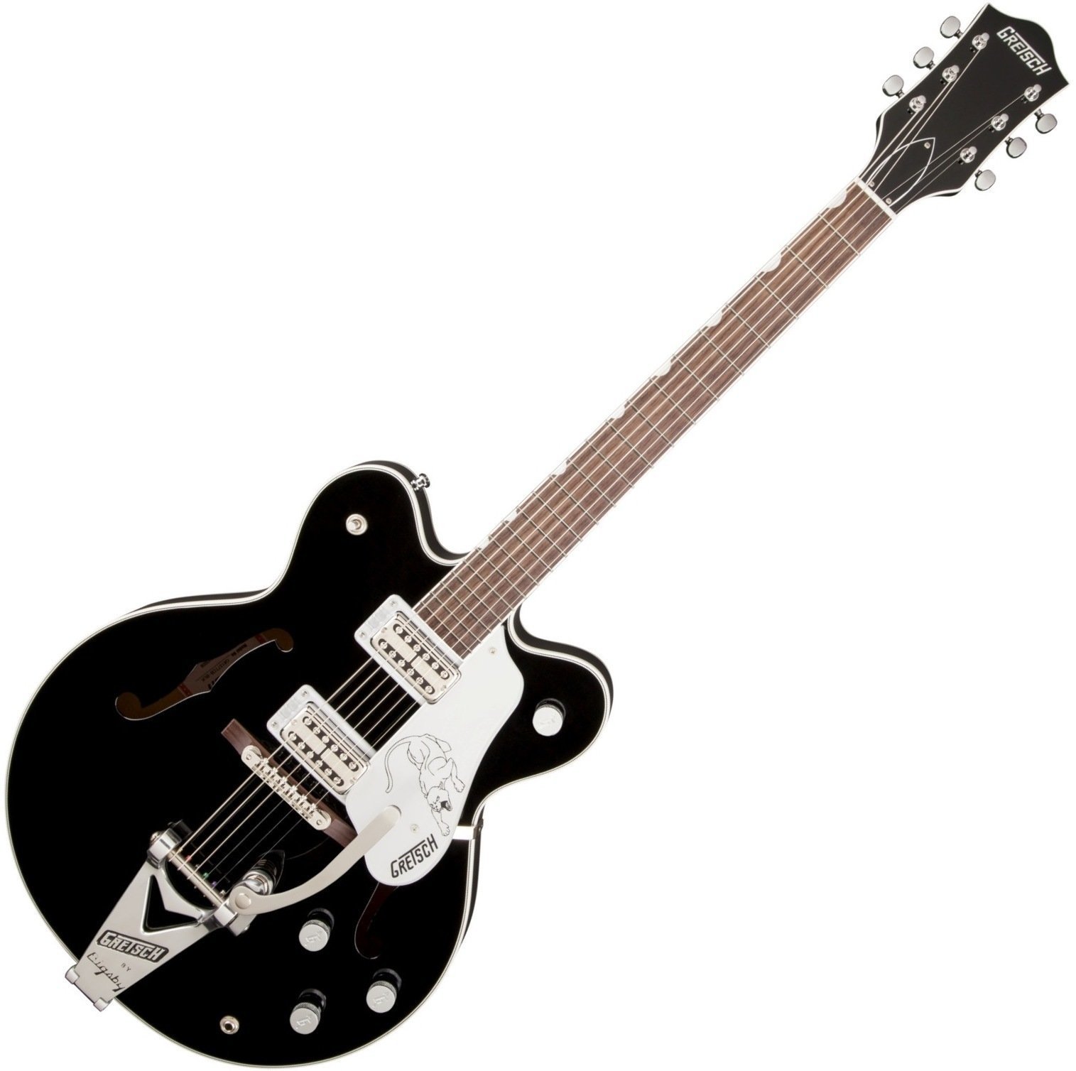 Semi-akoestische gitaar Gretsch G6137TCB Panther Black