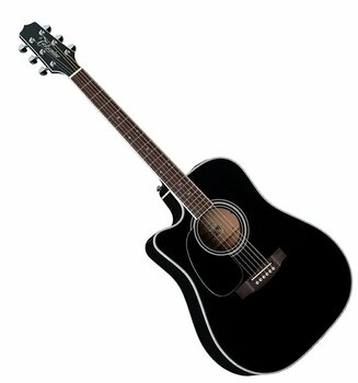 Elektroakusztikus gitár Takamine EF341SC-LH Black - 1