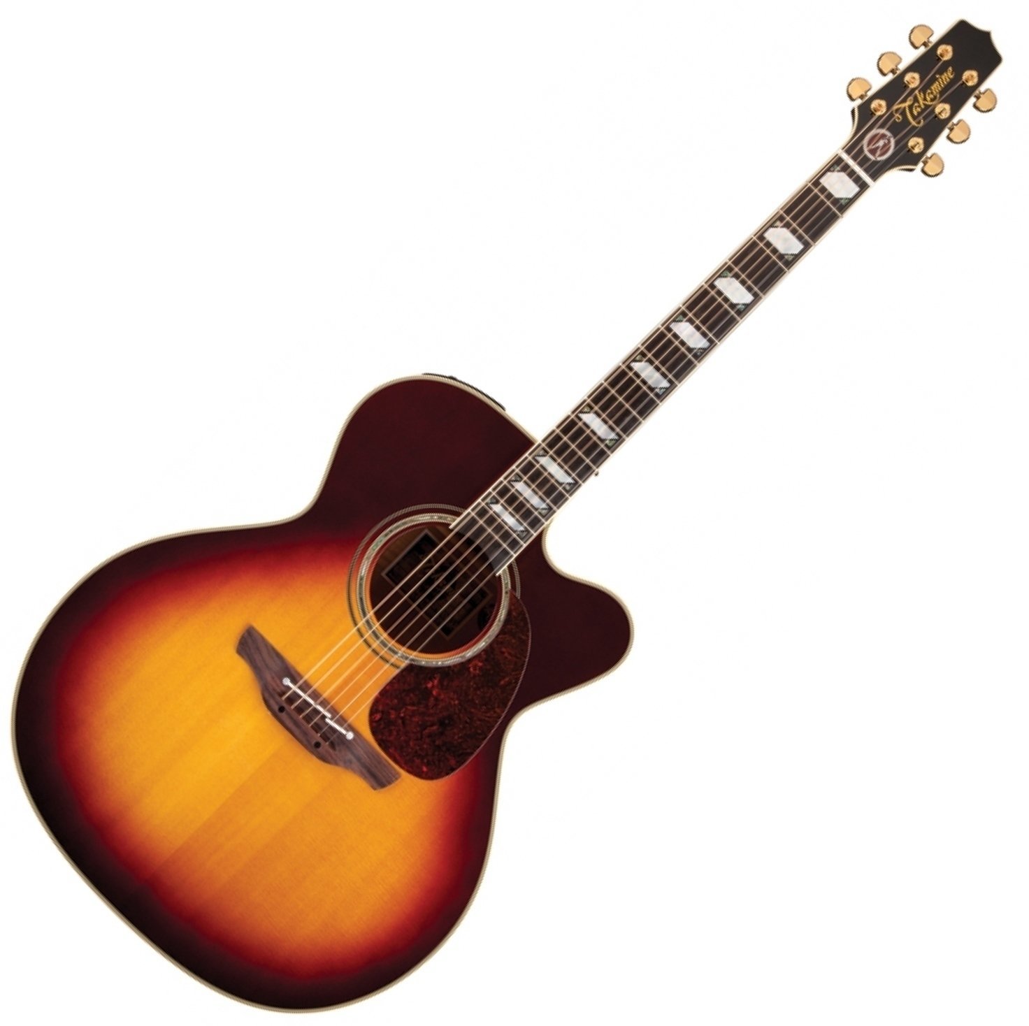 Jumbo elektro-akoestische gitaar Takamine EF250TK Toby Keith Signature Sunburst