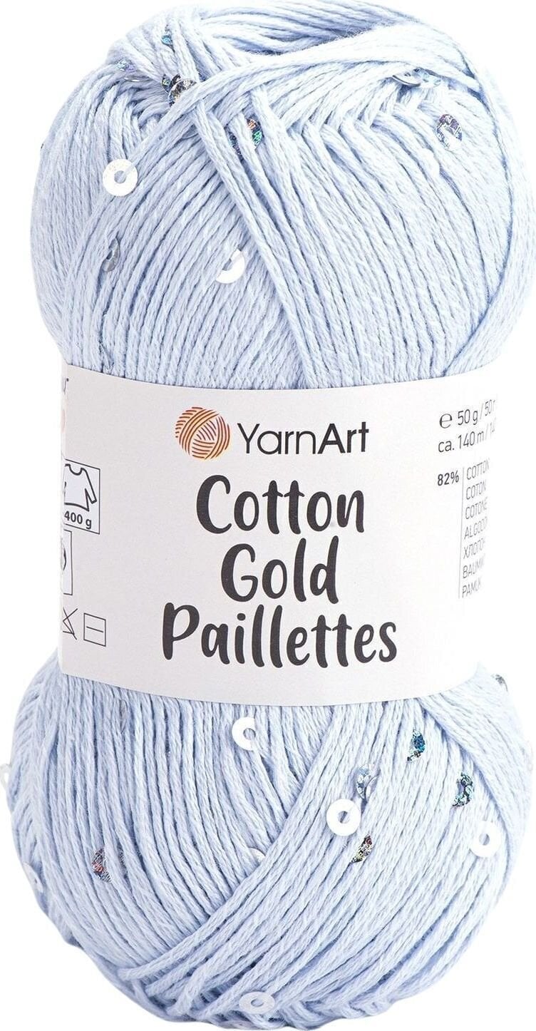 Filati per maglieria Yarn Art Cotton Gold Paillettes 7109 Filati per maglieria