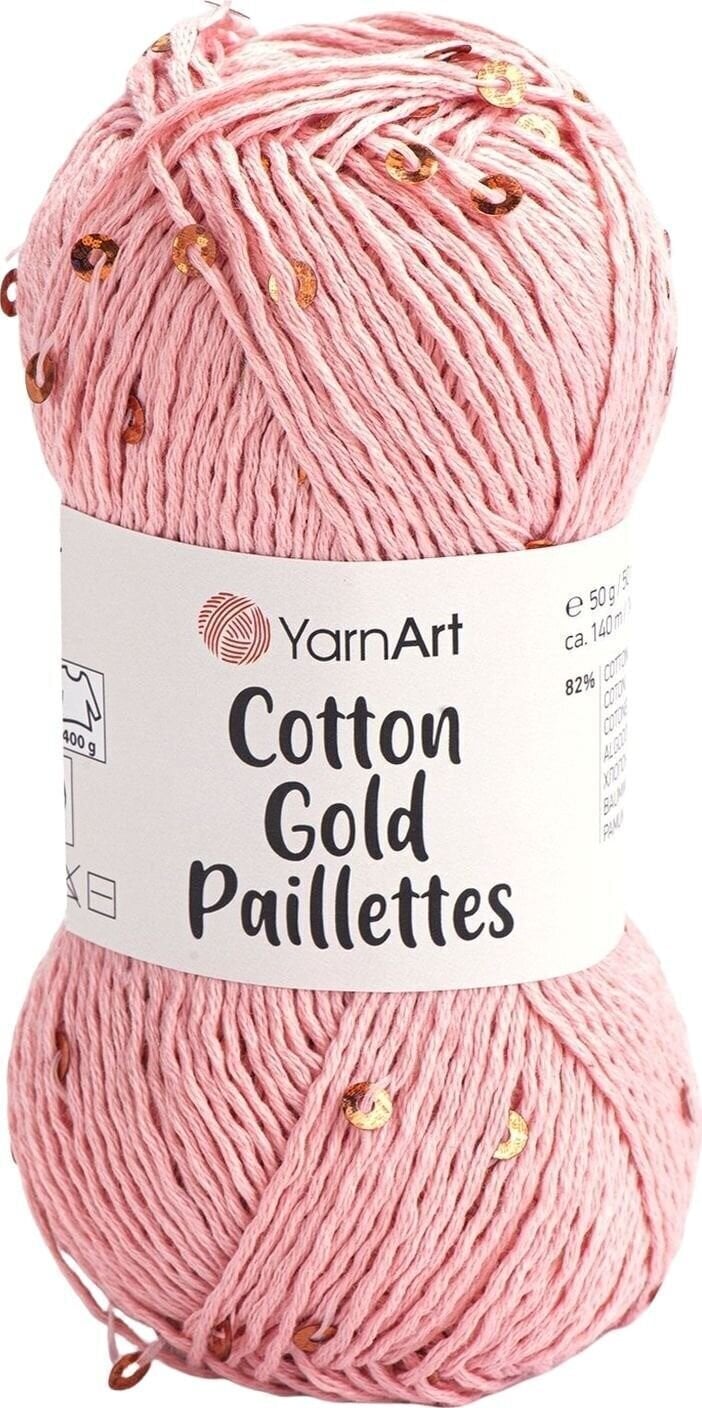 Pređa za pletenje Yarn Art Cotton Gold Paillettes 7108 Pređa za pletenje