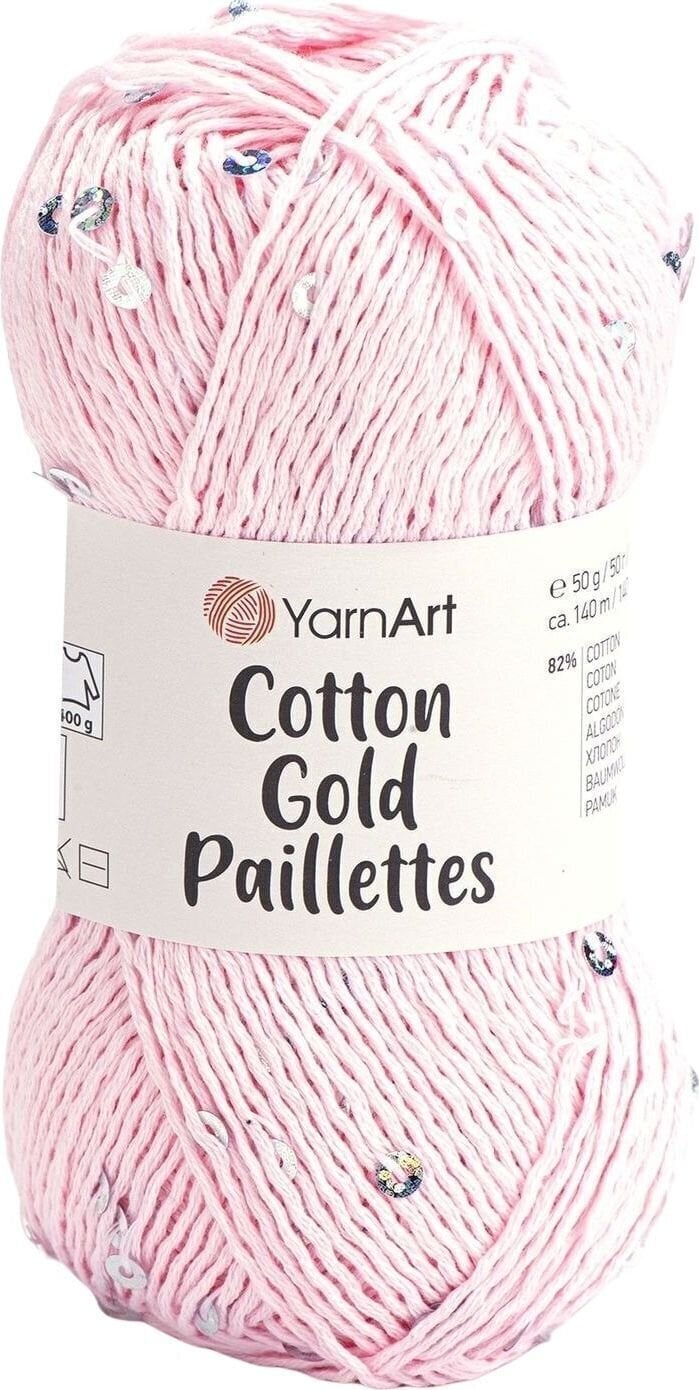 Pređa za pletenje Yarn Art Cotton Gold Paillettes 7107 Pređa za pletenje