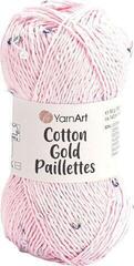 Плетива прежда Yarn Art Cotton Gold Paillettes 7107 Плетива прежда