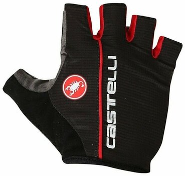 Cyklistické rukavice Castelli Circuito Čierna-Červená XS Cyklistické rukavice - 1