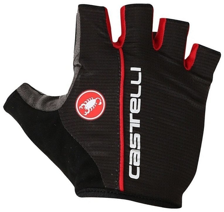 Cyklistické rukavice Castelli Circuito pánske rukavice Black/Red M
