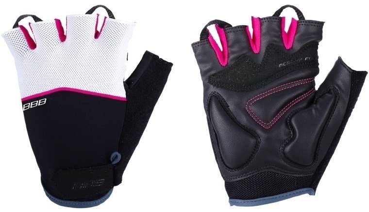 Kolesarske rokavice BBB Omnium Gloves Black/White/Magenta S Kolesarske rokavice
