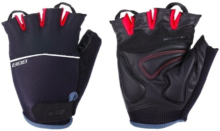 Gants de vélo BBB Omnium Gloves Black/Red S Gants de vélo
