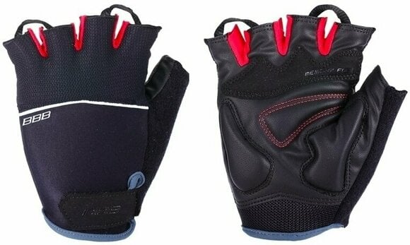 Cyklistické rukavice BBB Omnium Gloves Black/Red S Cyklistické rukavice - 1