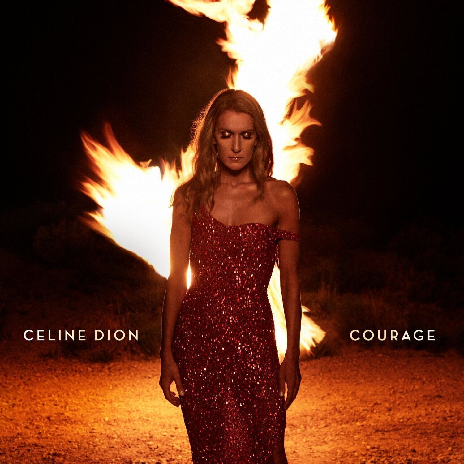 Disque vinyle Celine Dion - Courage (Reissue) (Pearl/White Coloured) (2 LP)