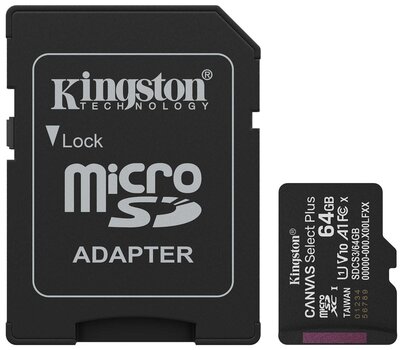 Minneskort Kingston Canvas Select Plus Gen3 A1 Micro SDXC 64 GB Minneskort - 1