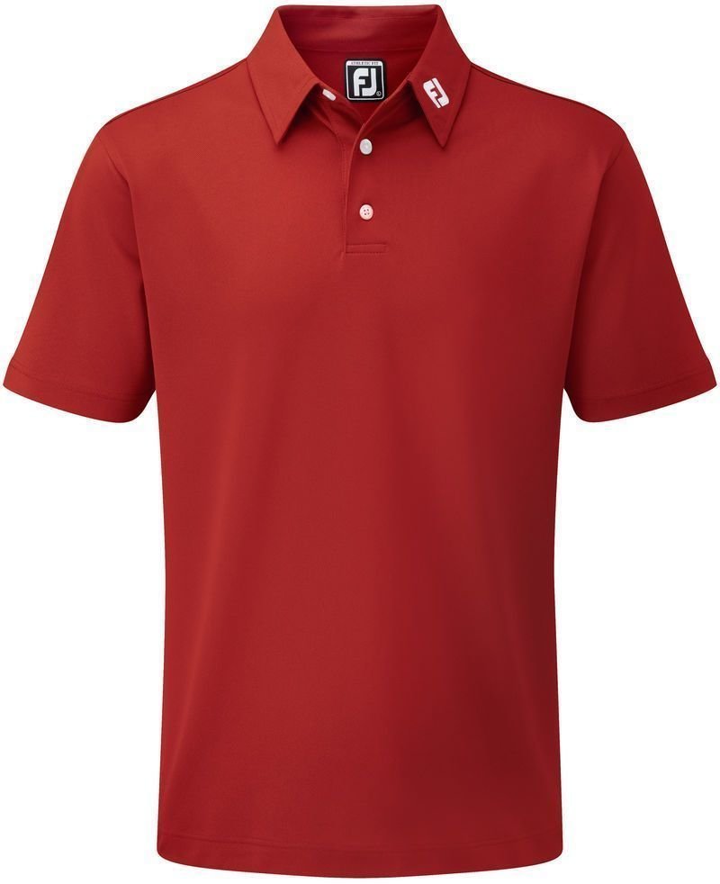 Polo trøje Footjoy Stretch Pique Solid Mens Polo Shirt Red L