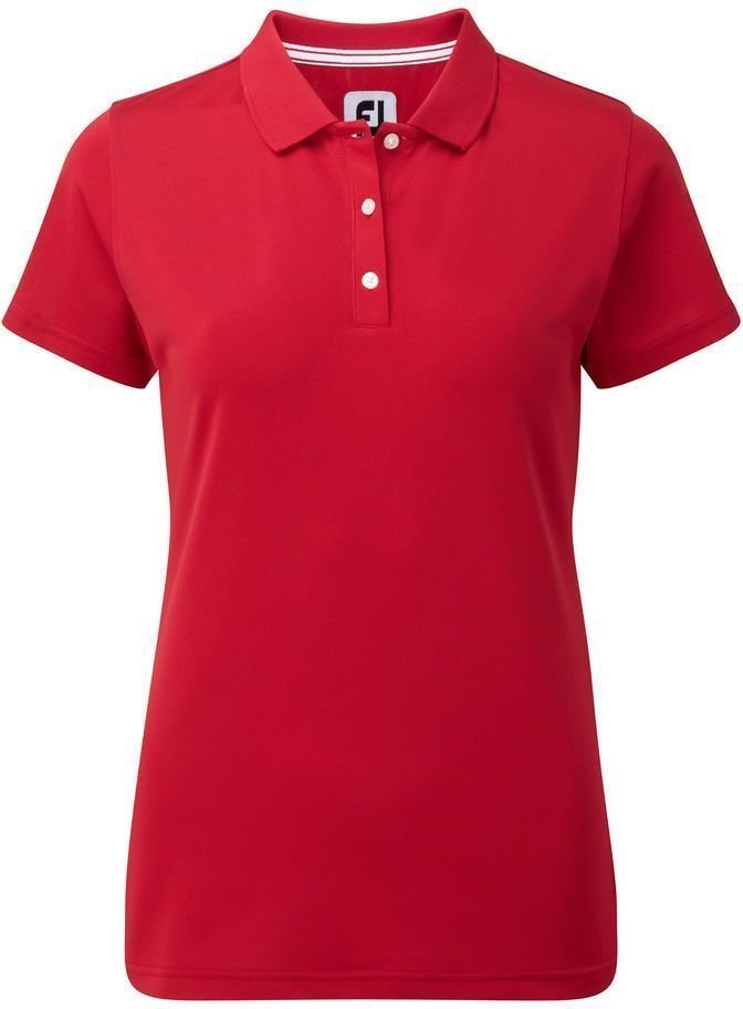 Poloshirt Footjoy Stretch Pique Solid Womens Polo Shirt Red XL