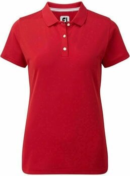 Polo-Shirt Footjoy Stretch Pique Solid Womens Polo Shirt Red XL - 1