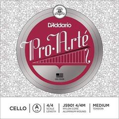 Cello Strings D'Addario J5901 4/4M A 4/4 Cello Strings