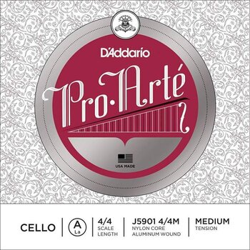 Struny pro violončelo D'Addario J5901 4/4M A 4/4 Struny pro violončelo - 1