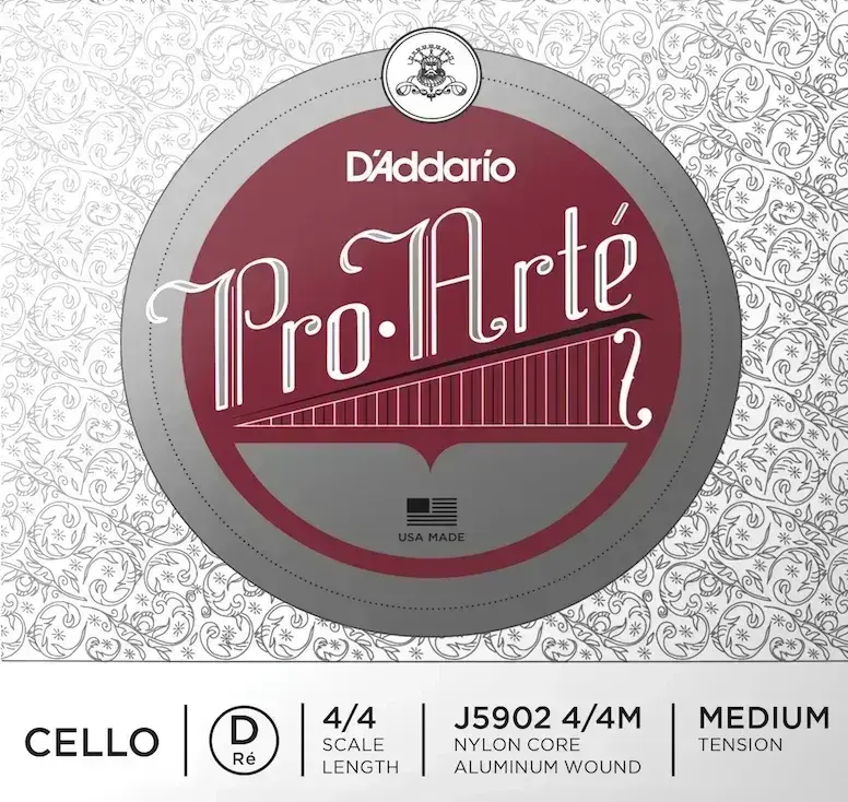 Struny pro violončelo D'Addario J5902 4/4M D 4/4 Struny pro violončelo
