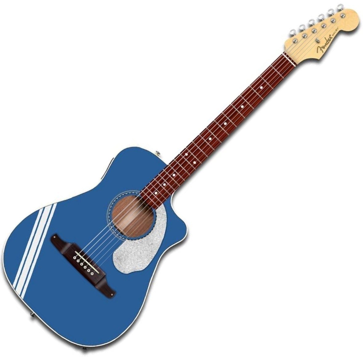 Electro-acoustic guitar Fender FSR Malibu Mustang Lake Placid Blue RS