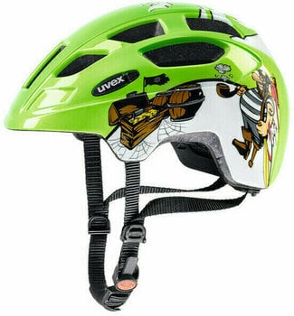 Kid Bike Helmet UVEX Finale Junior LED Green Pirate 48-52 Kid Bike Helmet - 1