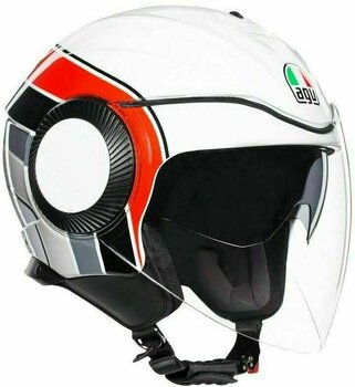 Helmet AGV Orbyt Brera White/Grey/Red XS Helmet - 1