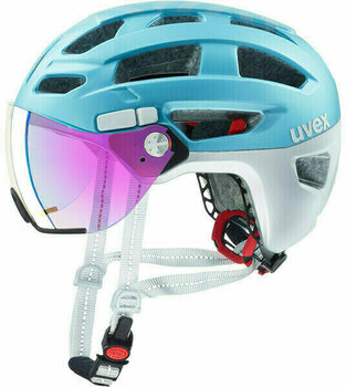Bike Helmet UVEX Finale Visor Strato Cool Blue 52-57 Bike Helmet - 1