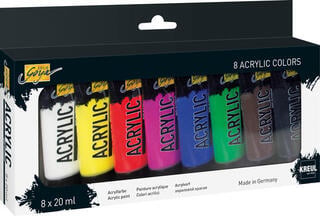 Tinta acrílica Kreul 84171 Set of Acrylic Paints 8 x 20 ml
