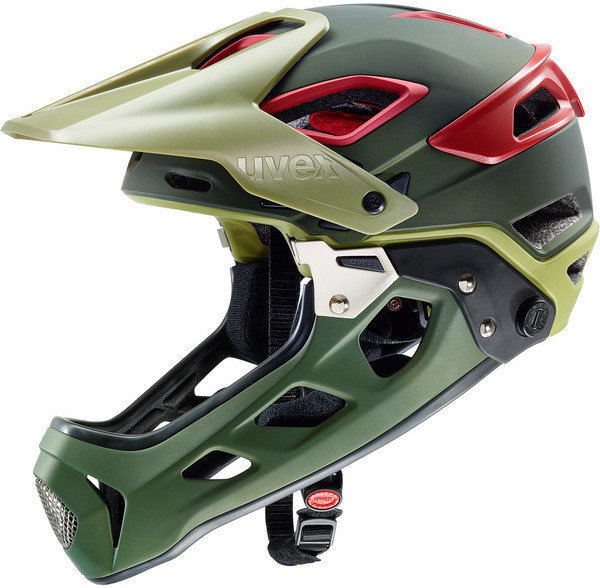 Bike Helmet UVEX Jakkyl HDE Olive/Red Matt 56-61 Bike Helmet