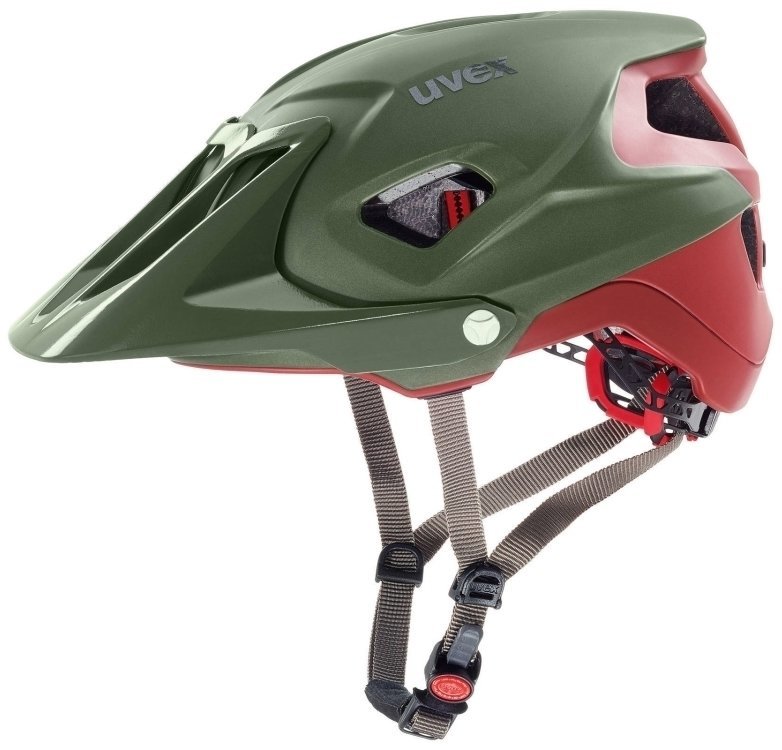 Pyöräilykypärä UVEX Quatro Integrale Green/Red Matt 52-57 Pyöräilykypärä