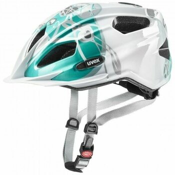 Dětská cyklistická helma UVEX Quatro Junior White/Teal 50-55 Dětská cyklistická helma - 1