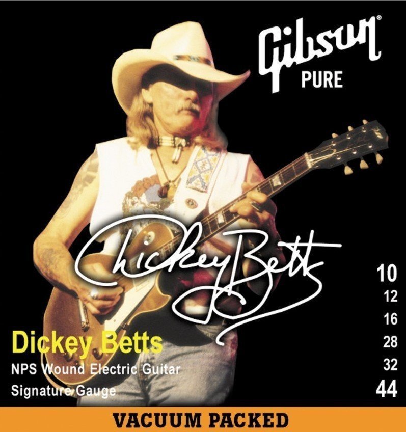 Cuerdas para guitarra eléctrica Gibson Dickey Betts Signature Electric 010-044