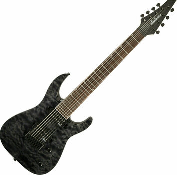 Guitarra elétrica de 8 cordas Jackson JS32-8Q Dinky IL Transparent Black - 1