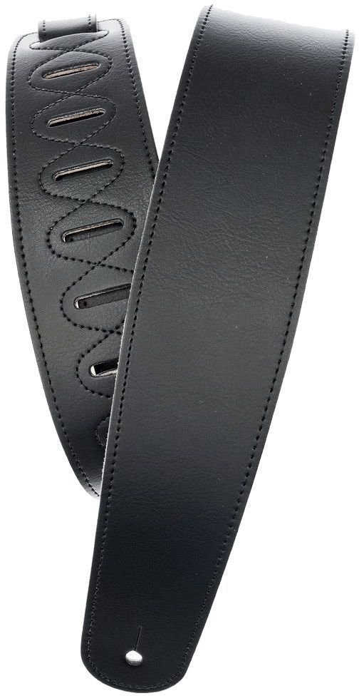 Leather guitar strap D'Addario Planet Waves 25SL00-DX Leather guitar strap Black