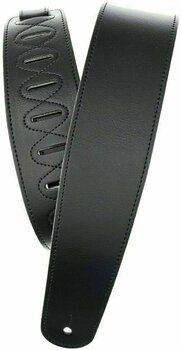 Leather guitar strap D'Addario Planet Waves 25SL00-DX Leather guitar strap Black - 1