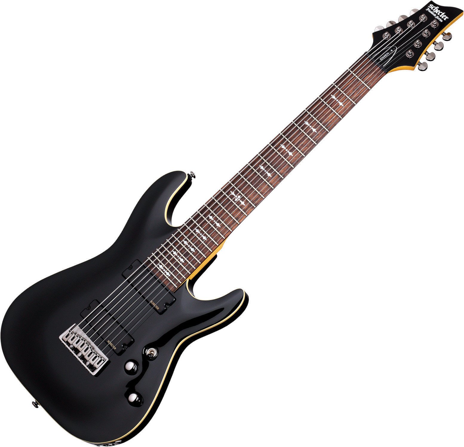 8-strunová elektrická gitara Schecter Omen-8 Čierna
