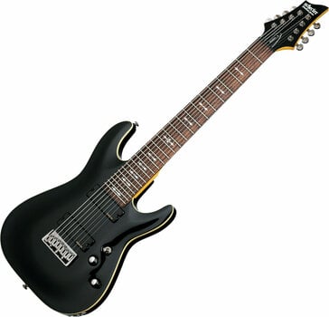 8 húros elektromos gitár Schecter Omen-8 Fekete - 1