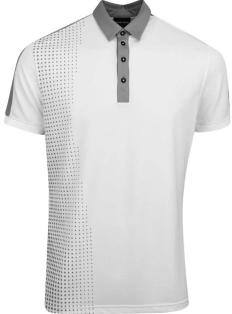 Polo trøje Galvin Green Moe Ventil8 Mens Polo Shirt White/Sharkskin XL