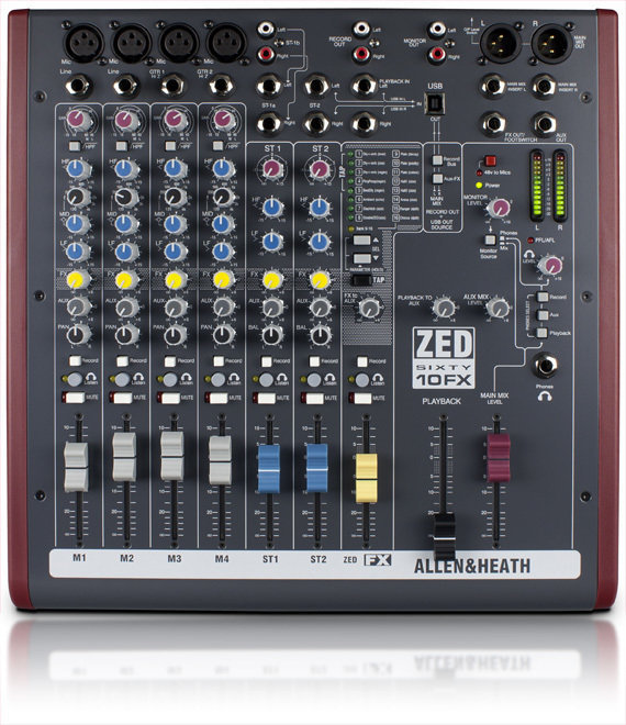 Table de mixage analogique Allen & Heath ZED60-10FX
