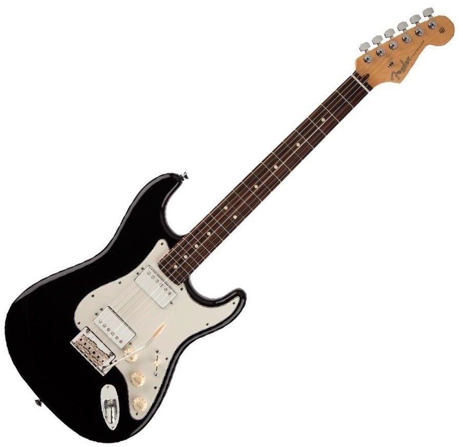 Elektrische gitaar Fender American Standard Stratocaster HH, RW, Black