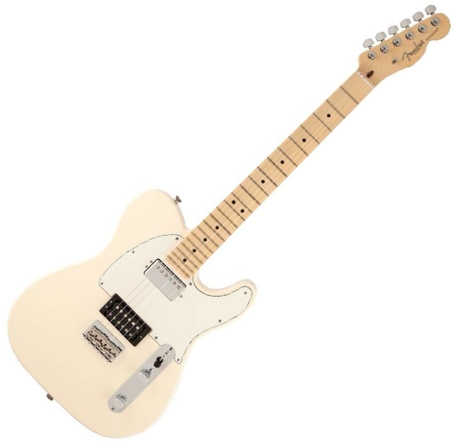 Elektrische gitaar Fender American Standard Telecaster HH, Maple, Olympic White