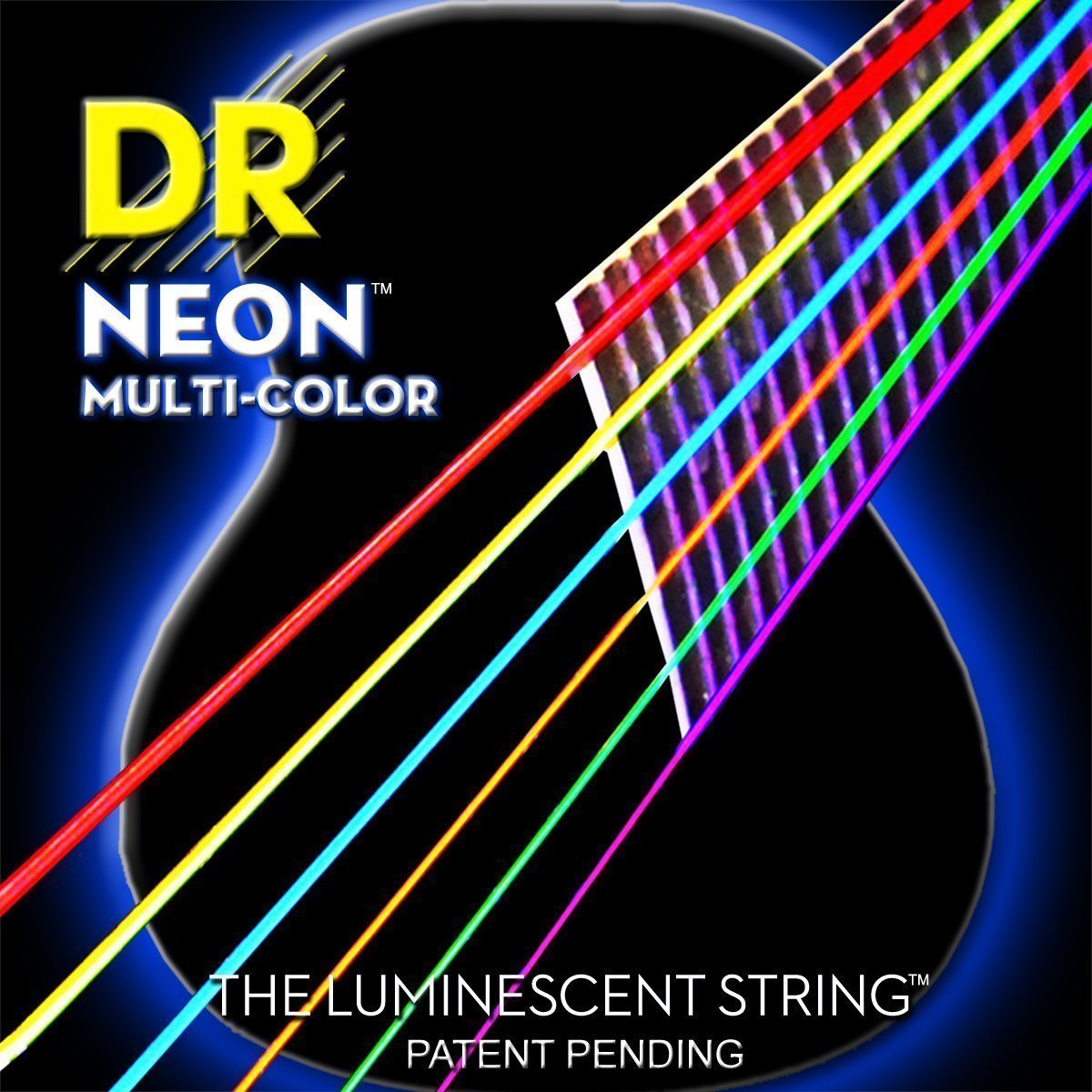 Snaren voor akoestische gitaar DR Strings NMCA 10 Neon Multi-Color K3 Coated