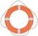 Záchranný prostriedok pre loď Talamex Lifebuoys PVC Orange/White