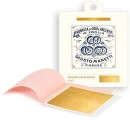 Guldbelægning Giusto Manetti Battiloro Gold Leaf Books - Bladguld 80 x 80 mm 13 g Yellow Gold Extra 23 kt Transfer 5 Leaves